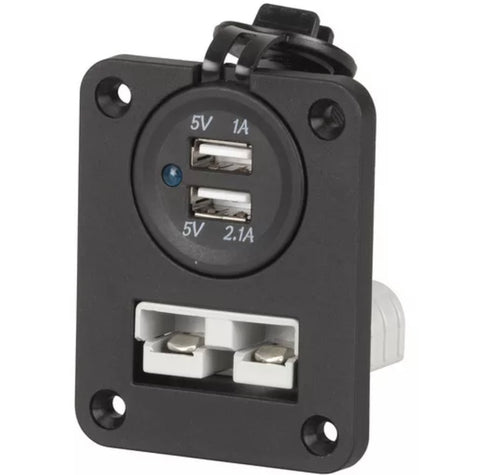 Flush Mount Anderson Plug & USB Port